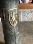 Antique vintage 1920s Silvercrest Silver On Bronze Vase Arts   Crafts Metalware