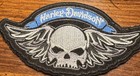 Harley-davidson Skull Wings Embroidered Patch Blue Black 5x2 5 Biker Vest