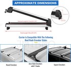 Aluminum Ski Snowboard Roof Mount Rack Carrier Lock For Hyundai Tucson 2005-2024