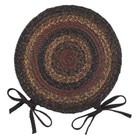 New Primitive Chair Pad Black Brown Burgundy Tan Braided Slate Farmhouse 14 