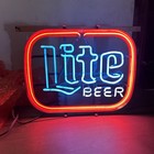 Vintage 1980   s Working Miller Lite Beer Neon Light Sign
