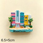 Usa Miami Beach Florida Fridge Magnet Tourist Souvenir Resin Refrigerator Craft