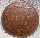 1895 Xf-au High Grade Canada Large Cent Victoria Coin Canadian