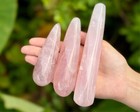 Natural Rose Quartz Massage Wand  Choose Size  polished Crystal Healing Stone 