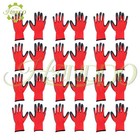 12 Pairs Pack M-size Crinkle Latex Rubber Hand Coated Safety Work Gloves