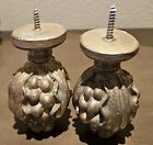 Vintage 6    Wood Gold Finished Finial Selling Individually 