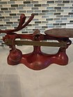 Vintage Antique Jacobs Brothers  3 Red Cast Iron Scale New York Usa