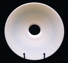 Vintage Industrial 8 1 4 Fat Pancake Style Milk Glass Lamp Shade 2 1 4 Fitter