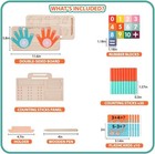 Montessori Math Learning Toy For Kids     Wooden Educational Counting Set With    