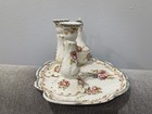 Antique Likely English Dresser Vanity Set Tray Candle Holders   Perfume Bottle