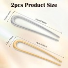 2pcs French Pins Hair For Coiffure  5 5 Inch Metal U-shaped Hair Clip For Long T