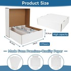 Trading Card Storage Box 3120 Count White Sports Card Holder 6 Set