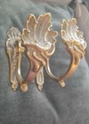 Antique French Bronze  Curtain Tie Backs Baroque  Foundery Marks C1850 