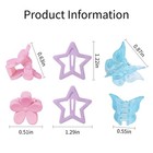 120 Pcs Mini Hair Clips Colorful 120 Count  pack Of 1   Pink Purple