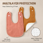6-pack Muslin Baby Bibs For Unisex Boys Girls  Cotton Baby Drool Bibs  Drooling