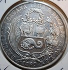 1869 Yb Peru 1 Sol   silver Km 196 3 Arabic 1 In Date   