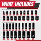 64pcs 3 8  Socket Set drive Impact Socket Set  Sae metric  Deep   Shallow  Cr   