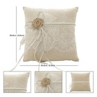 Wedding Bearer Pillow Lace   Flower Ring Cushion Ceremony 8 2  X 8 2  - Ivory