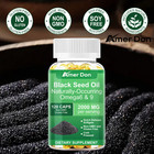 Black Seed Oil Softgels - 100  Pure Organic Cold Pressed Cumin Nigella Sativa