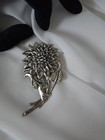Antique Sterling Flower Bouquet Pin 2 75 Inches
