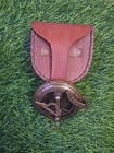 Handcrafted Brass Sundial Compass With Leather Pouch