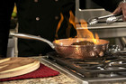 9 5  Hammered Pan With Tempered Glass Lid And Cool Touch Handles  Ultra Nonstick