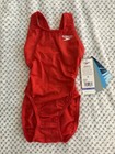 Speedo Girls    Red Solid One-piece Aquablade Recordbreaker  Size Kids    18