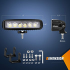Nilight Led Light Bar 2pcs 18w 6inch Flood Led Pods Offroad Fog Light Waterproof