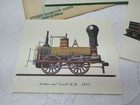 Vintage Cities Service Steam Locomotives Railroad Prints Dealer Gift Set 