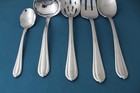 Gorham Melon Bud Glossy Serving  5pc Set  Tablespoon Pierced 18 8 Light Use