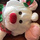 Vtg Fisher Price 1987 Puffalump Plush Christmas Mouse 8036 Fp White Candy Cane