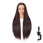Cabeza Maniqui Peluqueria 100  Pelo Humano Natural Cabeza De Mu  eca Cosmetolog  a