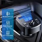 Bluetooth 5 0 Car Wireless Fm Transmitter Adapter 2usb Pd Charger Hands-free Lot