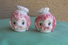 Vtg Lefton Pink Poodle Chef Salt Pepper Set Japan Ceramic Anthropomorphic