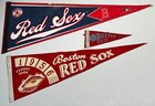 3 Vintage Boston Red Sox Felt Baseball Pennants  1956  2007 World Series  Fenway