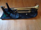 Regiment U s  Regulation Bugle - With Carry Case  2 Folding Stands   Mute plug