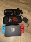 Nintendo Switch V2 Bundle Joy-con Pro Controller Charger Dock Case Sandisk 64gb