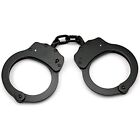 Security Handcuffs Professional Double Lock Heavy Duty Metal Steel - Black