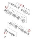 Yz250 Transmission Shaft Bearings   Seals Kit 99-22