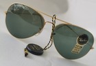 B l Ray-ban Sunglasses Gold Aviator W0500 Authentic New Old Stock 64 Mm Vintage