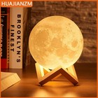 Moon Lamp Led Night Light Starry Moon Light With Stand Battery Powered Bedroom
