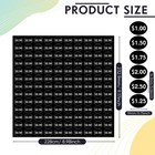 Sabary 6 Sheets Vending Machine Labels Soda Snack Price Stickers Small  Black