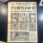 Nymets Win World Series Ny Daily Newspaper From October 17  1969 Vg-ex