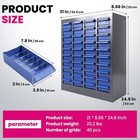 Abs 40 Drawer Parts Cabinet Heavy Duty Bolt Bin Organizer For Shop workshop and