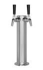 Kegco 14  Tall Polished Stainless Steel Tower - Perlick Dual Faucet Taps Keg