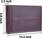 Coffee 7-ring Business Checkbook Binder Pu Leather Organizer Cover 9x13 