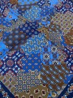 Eton Pocket Square Mens Multicolor Paisley Medallion Print Silk Nwt 13 X 13 In