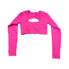 St  ssy 2 Piece Crop Top   Leggings Women Small Pink Stretch Gym Workout Backless