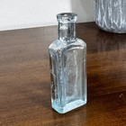 Vintage Clear Glass Apothecary Medicine Bottle Small Embossed 3  Pharmacy
