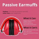 130 Kids Hearing Protection Safety Earmuffs - Passive Noise Reducing Ear Protect